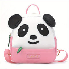 Panda Bamboo Leaf Leather Backpack for Kids