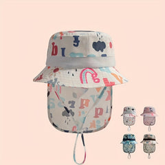 Kids Sunscreen Beach Hat Adjustable Baby Fisherman Hat