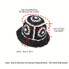 Women's Hollow Straw Bucket Sun Hat for Outdoor Travel Beach