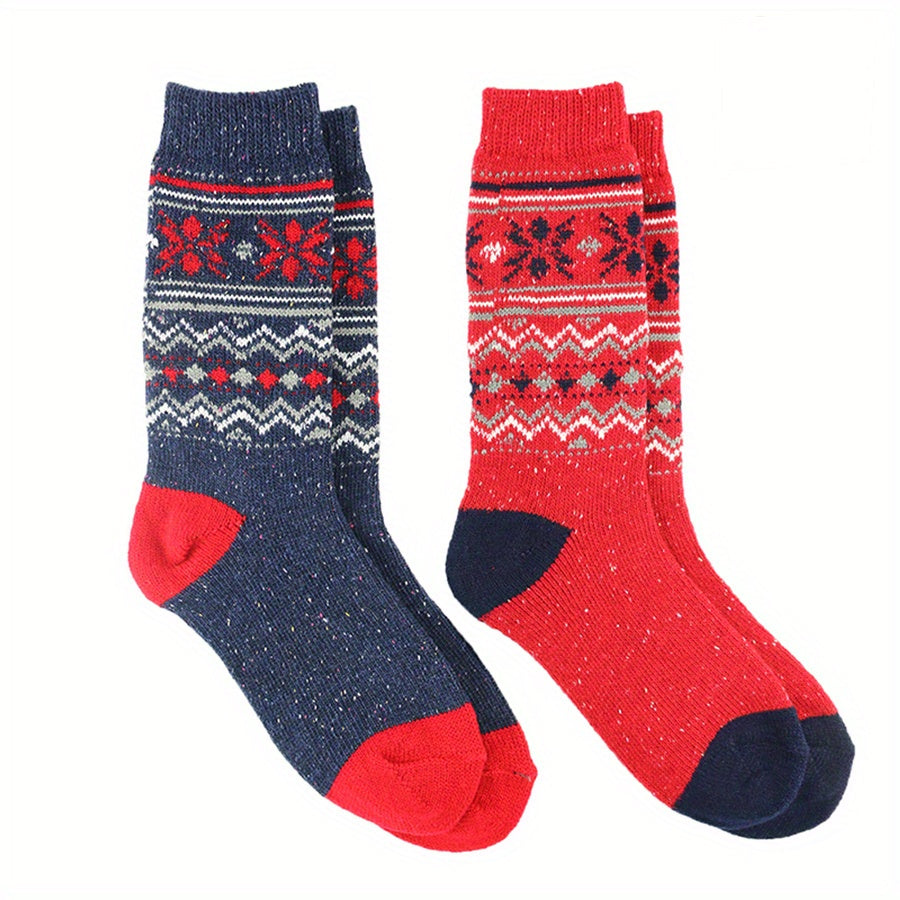 Geometric Pattern Mid Tube Socks Soft Women's Stockings