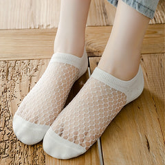 5 Pairs Geometric Pattern Low Cut Ankle Socks for Women