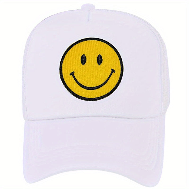 Vintage Mesh Trucker Hat with Smile Foam High Crown
