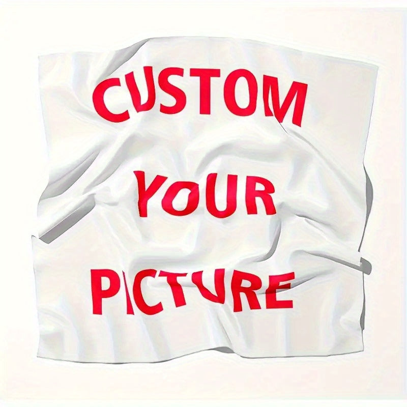 Customizable Punk Rock Skull Square Scarf Bold Gothic Customize Own Text Image