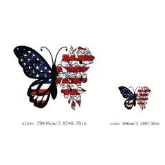 Flag Butterfly Iron On Patches For Clothing Pillow Bag Sticker