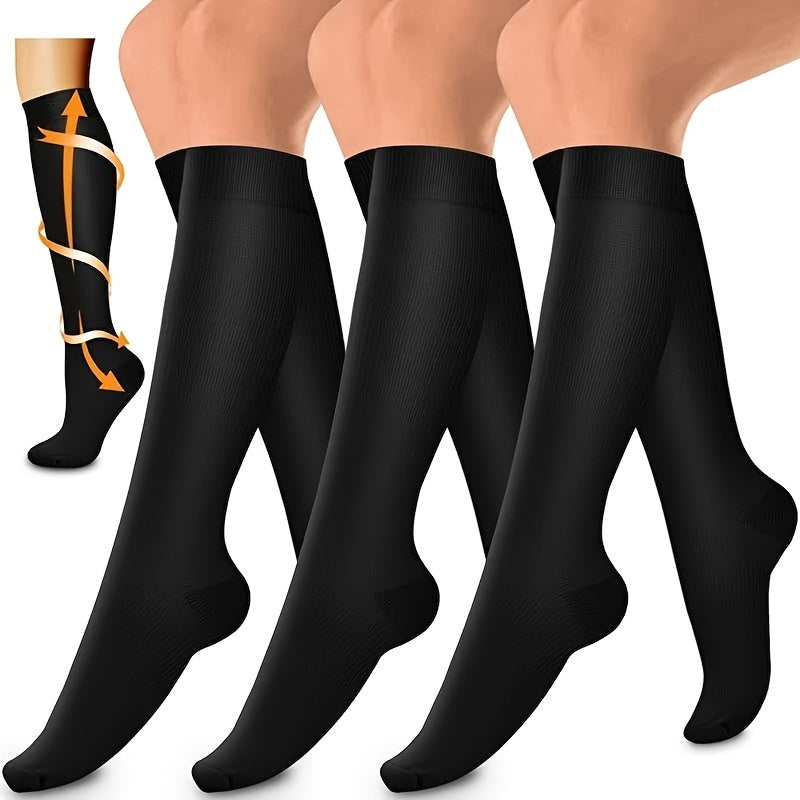 6 Pairs Copper Compression Socks 15-20mmHg Graduated Compression