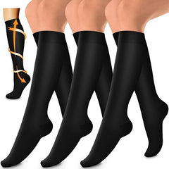 6 Pairs Copper Compression Socks 15-20mmHg Graduated Compression