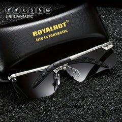 RoyalHot Polarized Alloy Rectangle Sunglasses Driving Sun Glasses P10013
