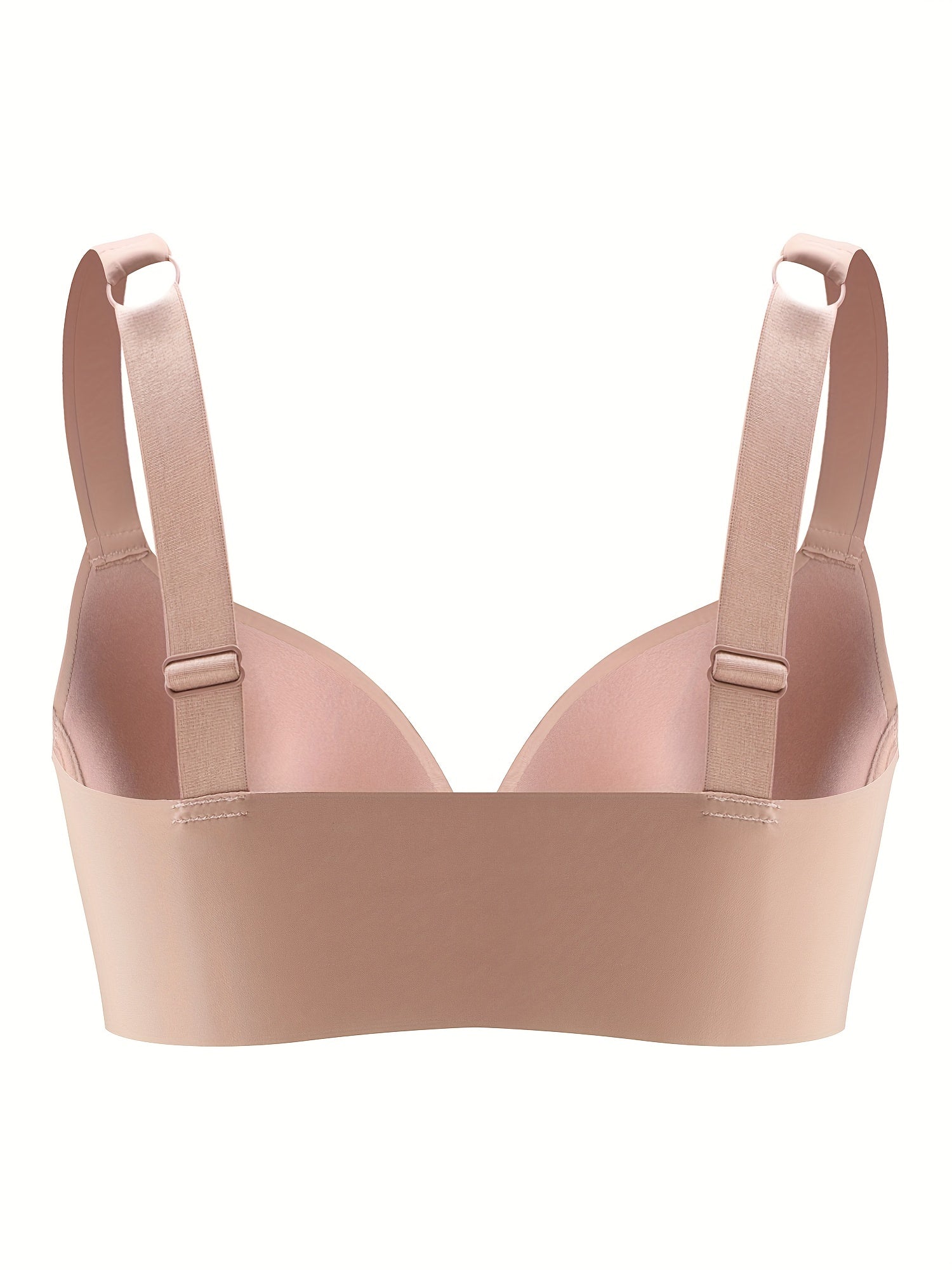 Solid Comfort Bra Plus Size Front Closure Wide Strap Bralette