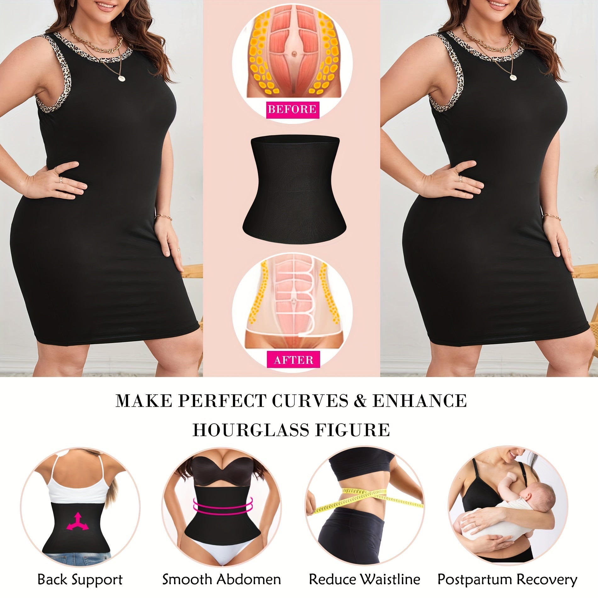 Tummy Control Girdle Belt Waist Trainer Slim Wrap Women's Shapewear