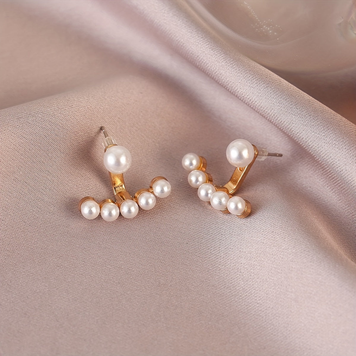 Pearl Stud Earrings Niche Sense Hypoallergenic Ear Jewelry