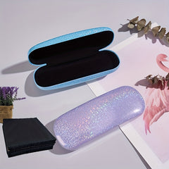 Shining Star Glasses Case Sequins Decor Sunglasses Box