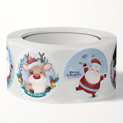 500 Christmas Theme Gift Label Stickers, Self-adhesive Paint Stickers