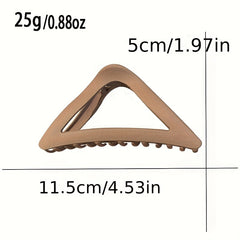 Matte Triangle Hair Claw Large Shark Claw Ponytail Holder Hair Accessories