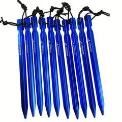 10pcs Aluminum Tent Pegs Wind Rope Nail for Camping