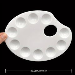 Eco-Friendly Plastic Reusable Painting Palette for Various Paint Types