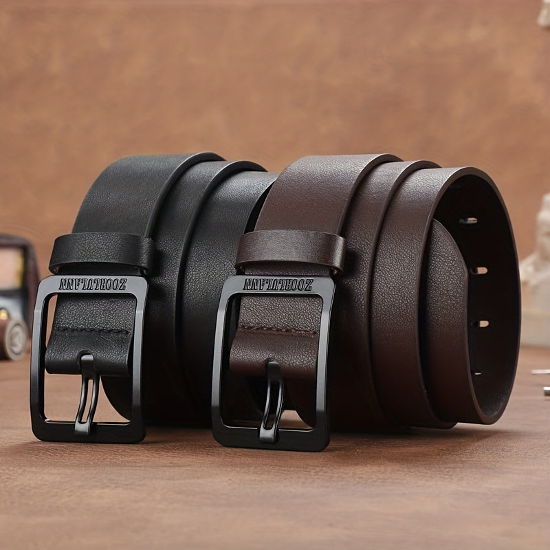 Men's Pin Buckle Belt PU Leather Casual Jeans Pants Strap