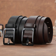 Men's Pin Buckle Belt PU Leather Casual Jeans Pants Strap