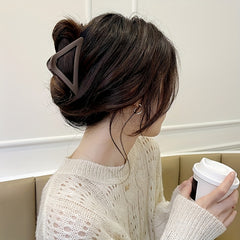 Matte Triangle Hair Claw Large Shark Claw Ponytail Holder Hair Accessories