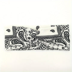 Boho Style Print Headband Yoga Sports Sweatband Turban