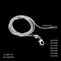 5 Pcs Snake Chain Necklace Wedding Party Jewelry