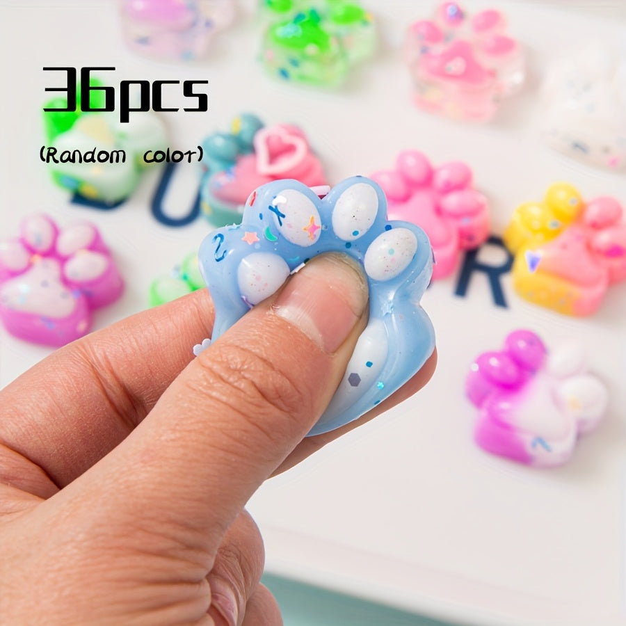 Cat Paw Squishy 12 24 36pcs Soft Mini Cat Paw Squishy Toys