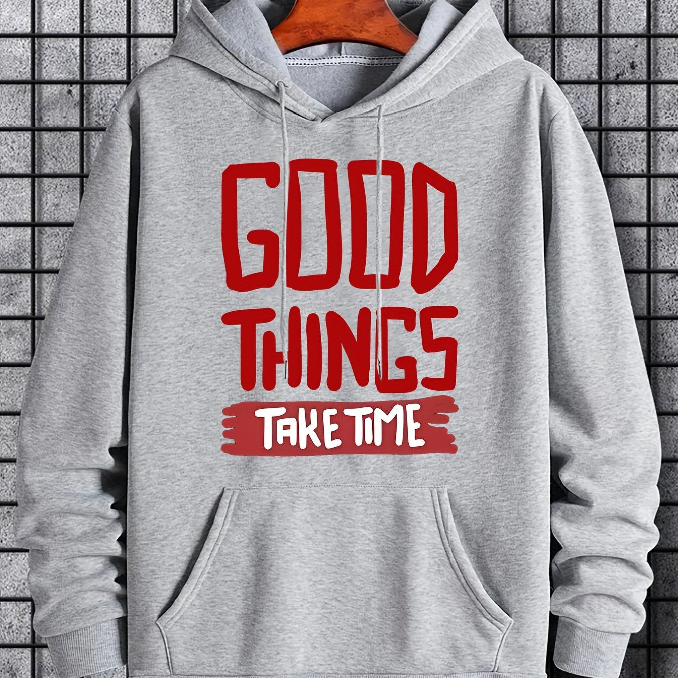 'Good Things Take Time' Print Hoodie