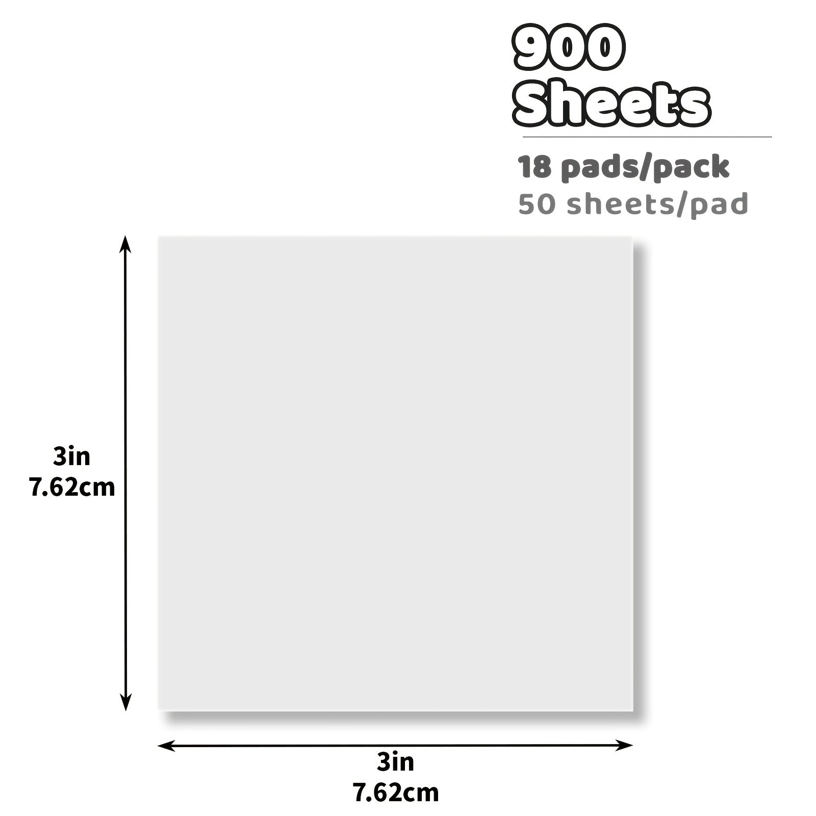 900pcs Transparent Sticky Notes 18 Pack Clear Self Adhesive Sticky Notes