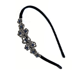 Crystal Flower Hair Band Head Jewelry Rhinestone Non Slip Hair Hoop