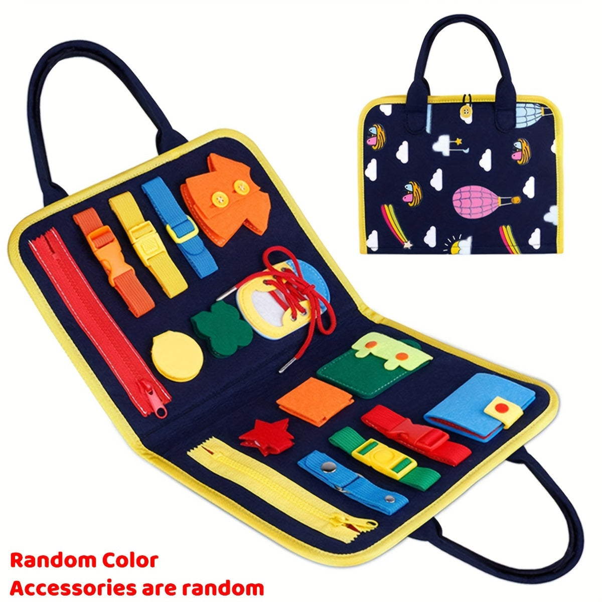 Montessori Busy Board Sensory Toy for Toddlers & Preschoolers