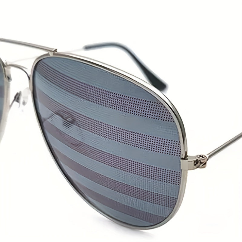 American Flag Aviator Sunglasses Independence Patriotic Decorative Shades