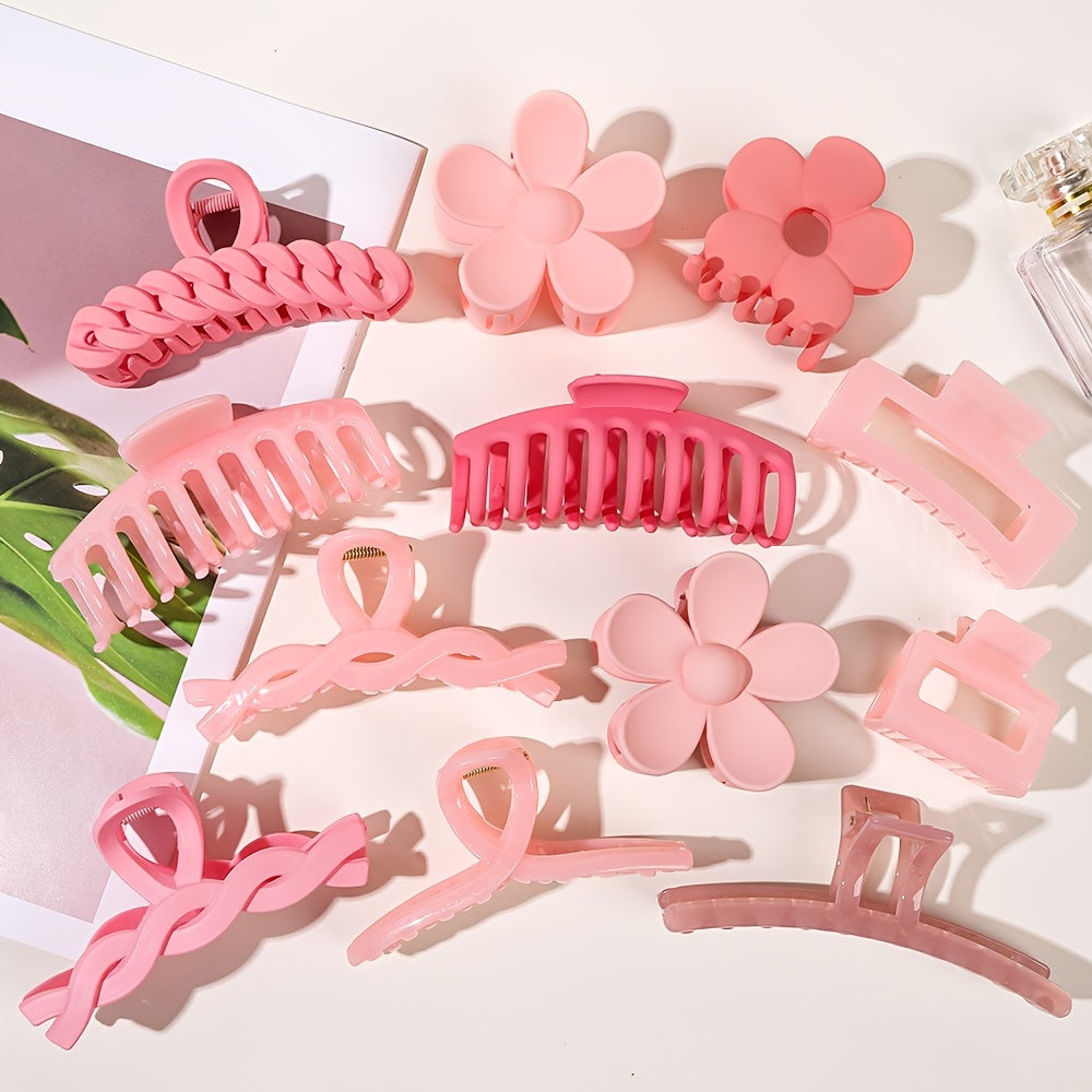 Flower Hair Claw Clips for Women - Strong Hold Non Slip Hair Clamps