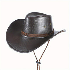 Cowboy Hat Bull Head Glossy Outdoor Riding Travel Knight Hat