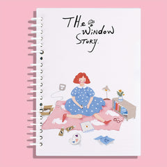 Cartoon Girl Succulent Plant Coil Book A5 Loose-leaf 60 Sheets