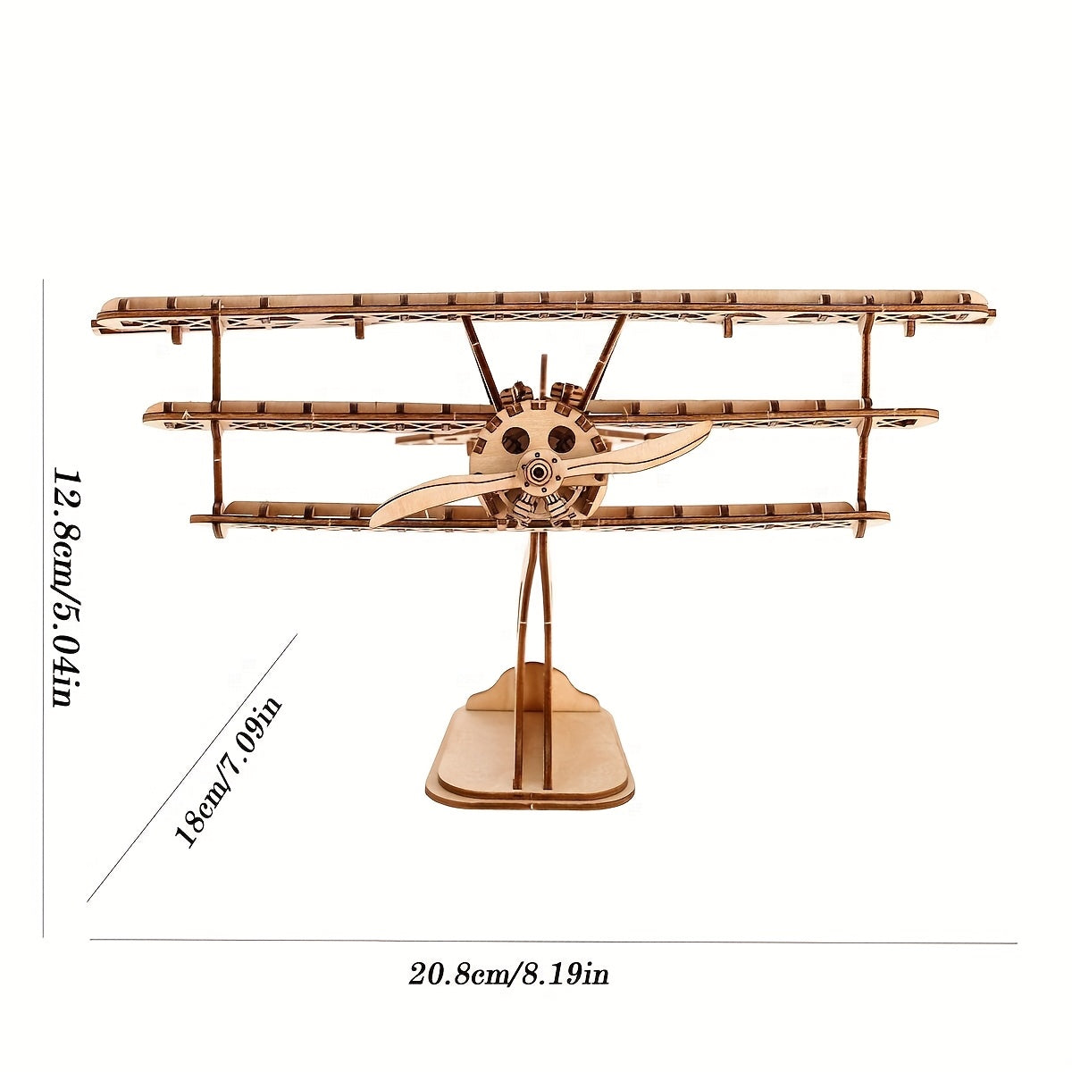 DIY 3D Puzzle Airplane Educational Toy Wooden Ornament Gift