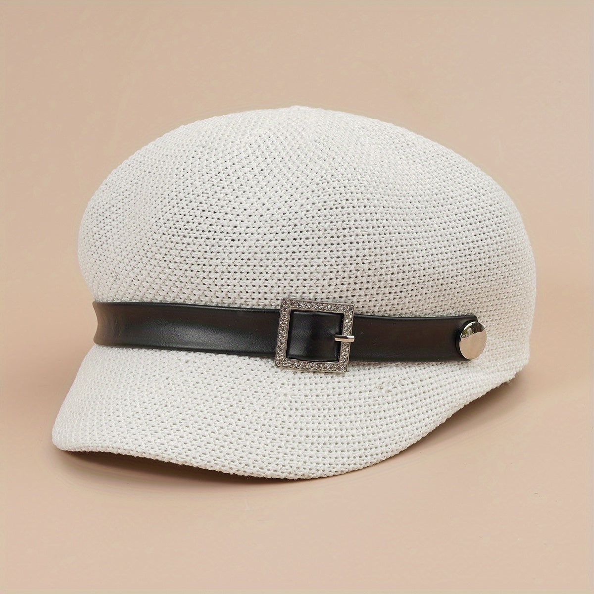 Hollow Out Beret Solid Breathable Newsboy Hat British Style Octagonal Hats