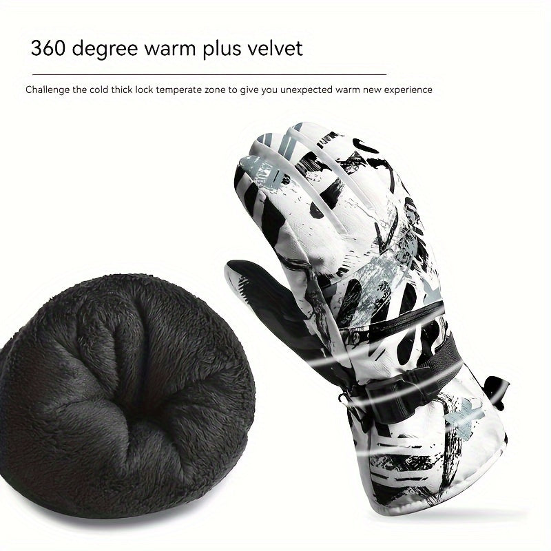 Winter Ski Gloves Warm Windproof Waterproof Touch Screen Gloves