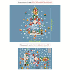 Christmas Window Sticker Santa Claus Snowman Decoration