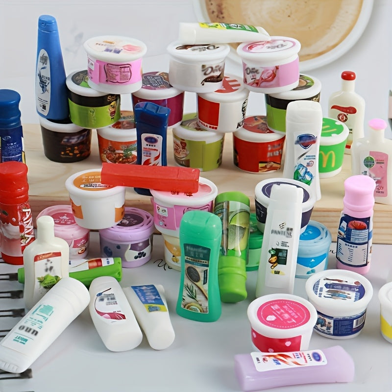 5pcs Shampoo & Conditioner Bottles Travel Size Set Mini House Accessories