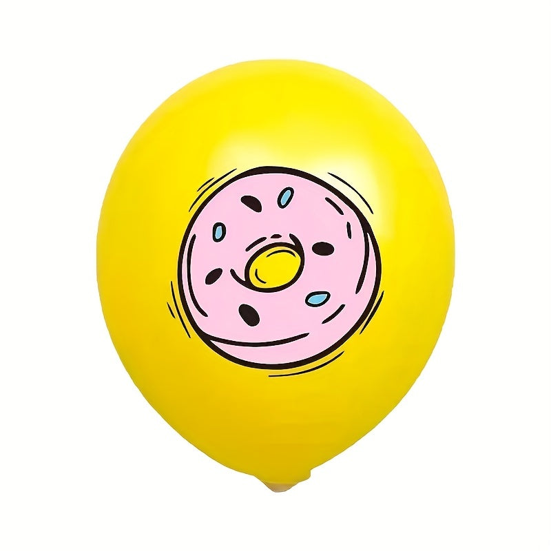 16pcs Donut Theme Latex Balloons Kids Birthday Party Decoration Set