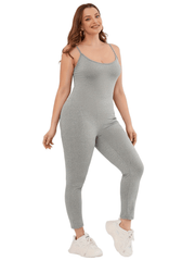  Scoop Neck Bodycon Yoga Cami Jumpsuit