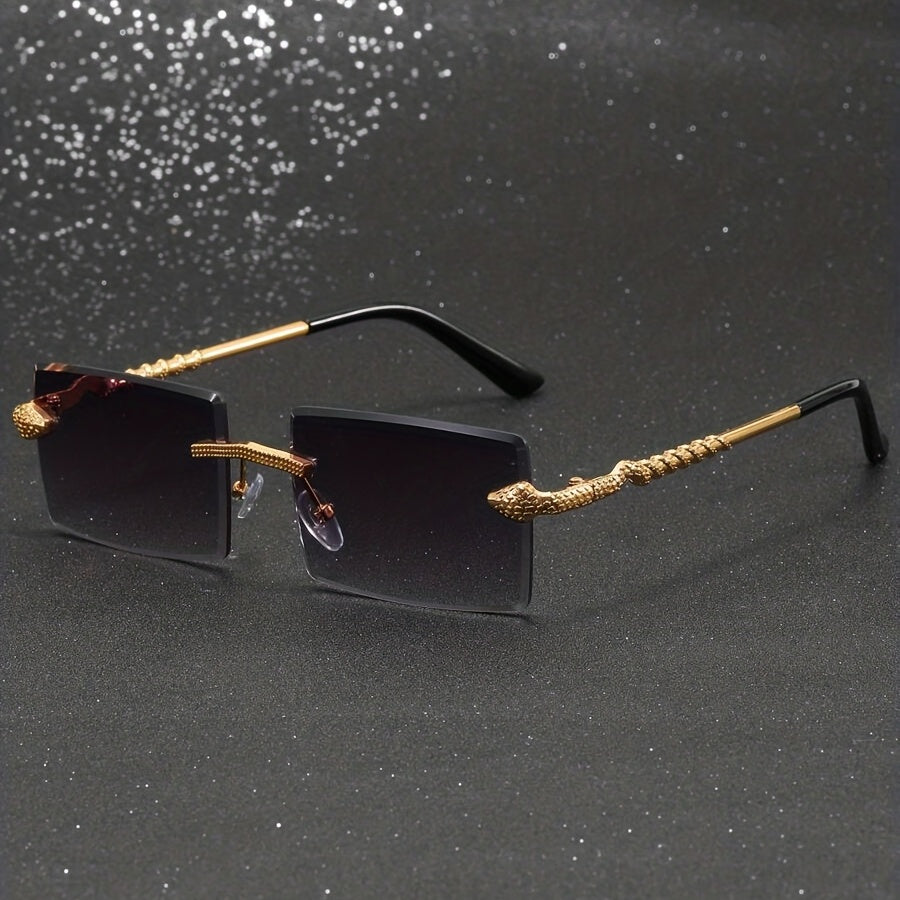 Men's Rimless Snake Leg Sunglasses UV Resistant