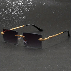Men's Rimless Snake Leg Sunglasses UV Resistant