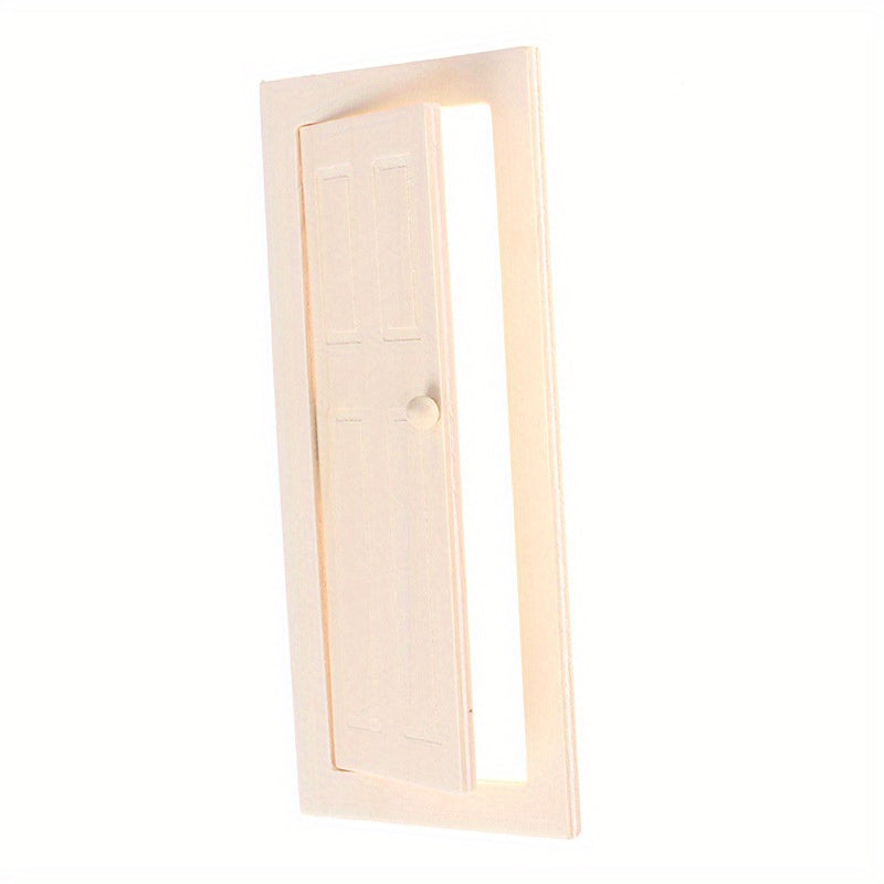 Mini Wooden Door 10 x 15, Plain Square Design with Knob, Opens and Closes