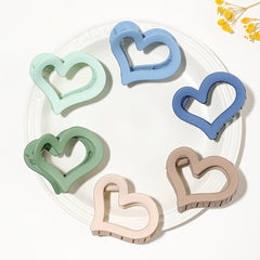 2pcs Solid Love Hair Claw Shark Claw Hair Accessory