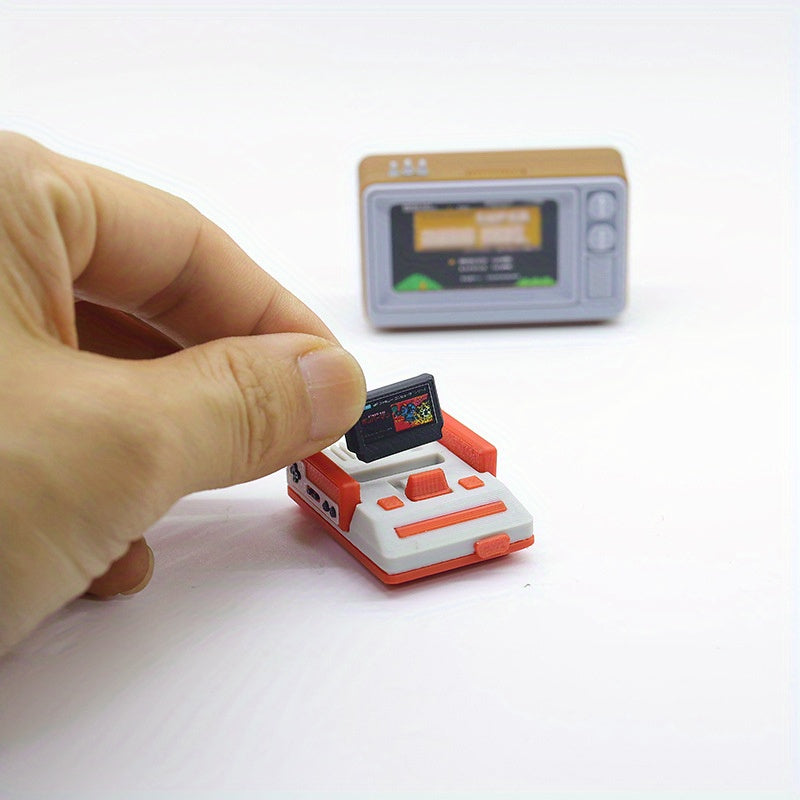 Miniature Retro TV and Game Console for Dollhouse