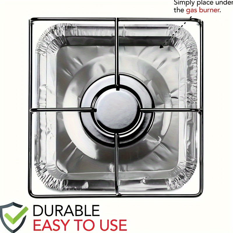 50pcs Aluminum Stove Burner Cover 8.5in Heat-resistant Gas Stove Protector