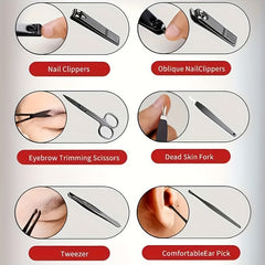 7pcs Portable Travel Manicure Set Nail Clipper Scissors