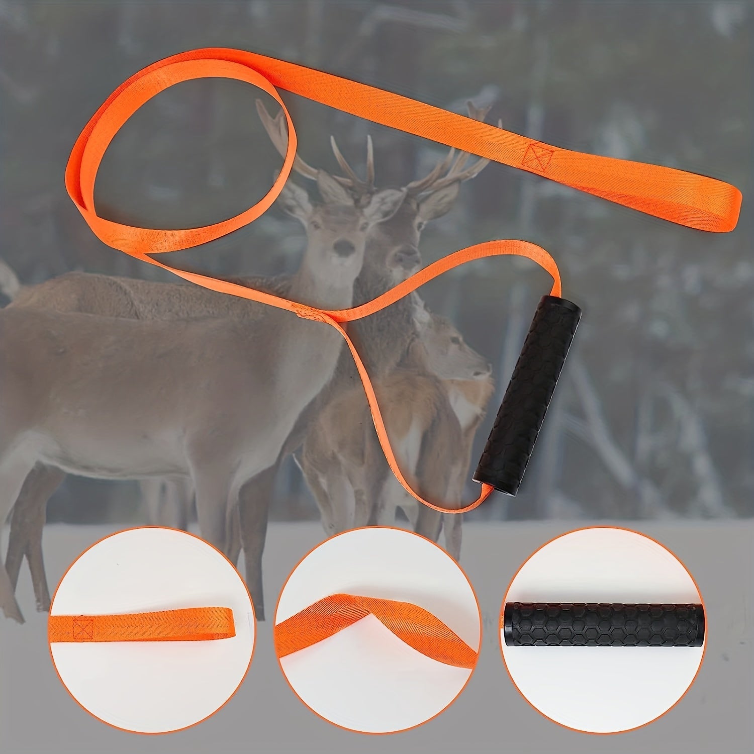 Deer Easy Orange Harness Rope & Strap with Comfortable Grip