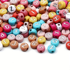 100pcs Mixed Acrylic Heart Letter Beads for DIY Jewelry Making