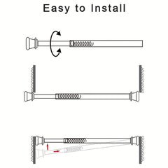Multifunctional Telescopic Rod with Spring for Curtain, Shower, Coffee